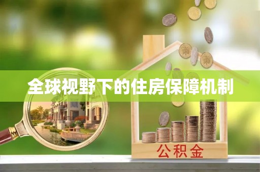 东湖全球视野下的住房保障机制