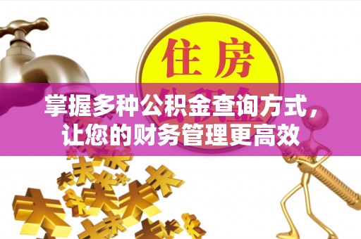 东湖掌握多种公积金查询方式，让您的财务管理更高效