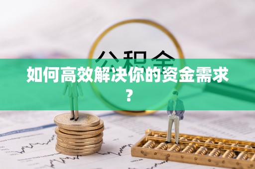 东湖如何高效解决你的资金需求？