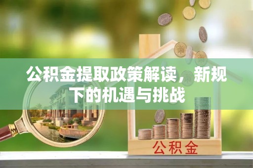 东湖公积金提取政策解读，新规下的机遇与挑战