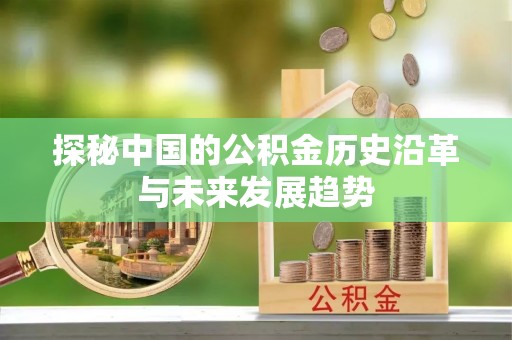 东湖探秘中国的公积金历史沿革与未来发展趋势