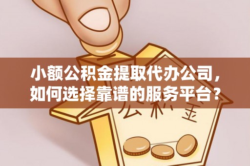 东湖小额公积金提取代办公司，如何选择靠谱的服务平台？