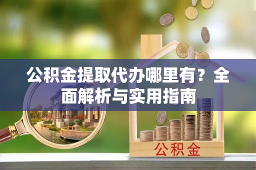 东湖公积金提取代办哪里有？全面解析与实用指南