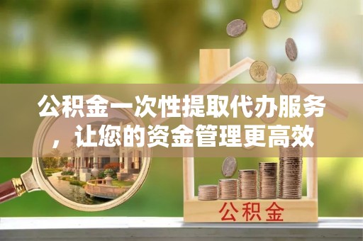 东湖公积金一次性提取代办服务，让您的资金管理更高效