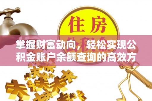 东湖掌握财富动向，轻松实现公积金账户余额查询的高效方式
