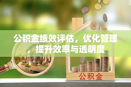 东湖公积金绩效评估，优化管理，提升效率与透明度
