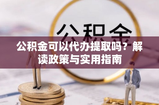 东湖公积金可以代办提取吗？解读政策与实用指南