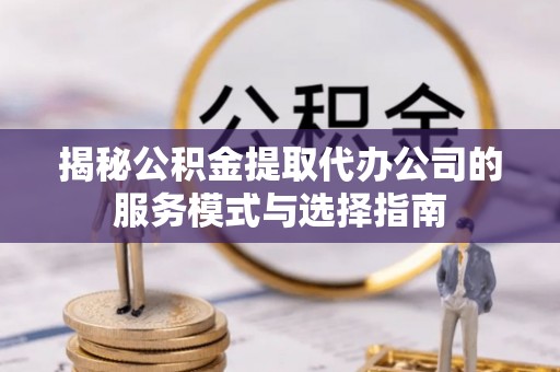 东湖揭秘公积金提取代办公司的服务模式与选择指南
