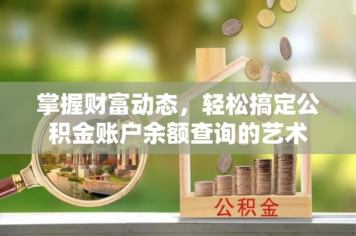 东湖掌握财富动态，轻松搞定公积金账户余额查询的艺术