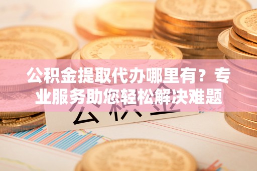 东湖公积金提取代办哪里有？专业服务助您轻松解决难题