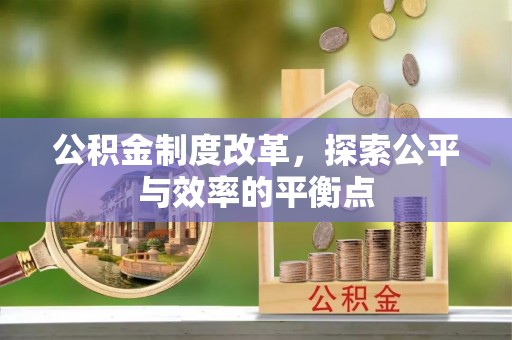 东湖公积金制度改革，探索公平与效率的平衡点