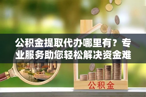 东湖公积金提取代办哪里有？专业服务助您轻松解决资金难题