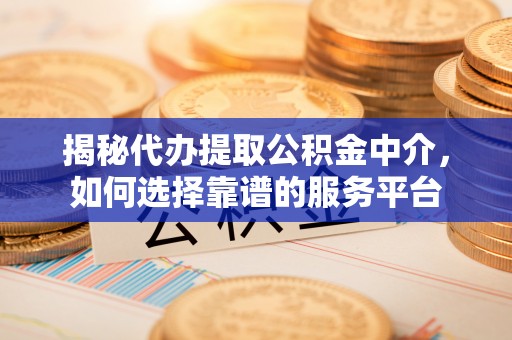 东湖揭秘代办提取公积金中介，如何选择靠谱的服务平台