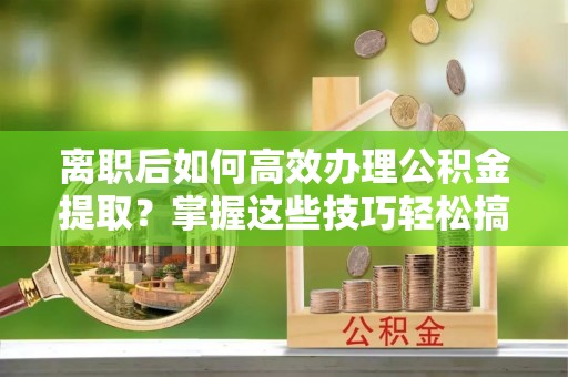 东湖离职后如何高效办理公积金提取？掌握这些技巧轻松搞定