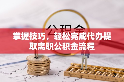 东湖掌握技巧，轻松完成代办提取离职公积金流程