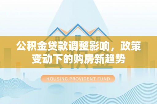 东湖公积金贷款调整影响，政策变动下的购房新趋势
