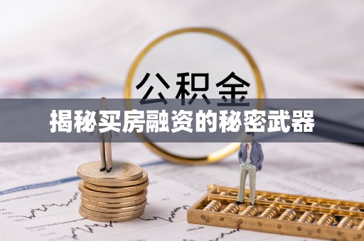 东湖揭秘买房融资的秘密武器