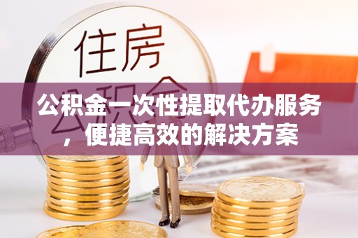 东湖公积金一次性提取代办服务，便捷高效的解决方案