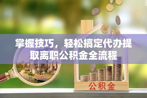 东湖掌握技巧，轻松搞定代办提取离职公积金全流程