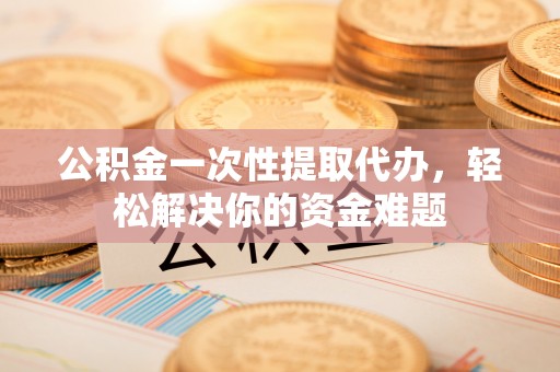 东湖公积金一次性提取代办，轻松解决你的资金难题