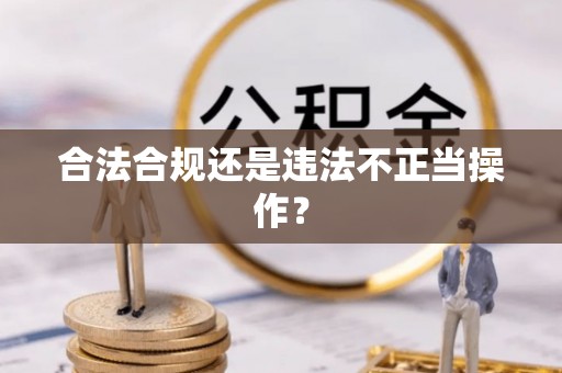 东湖合法合规还是违法不正当操作？